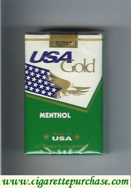 USA Gold Menthol cigarettes soft box